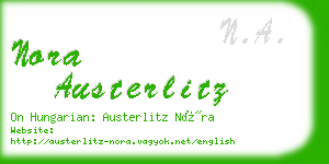 nora austerlitz business card